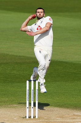 Mark Wood England bowls v West Indies Southampton 2020