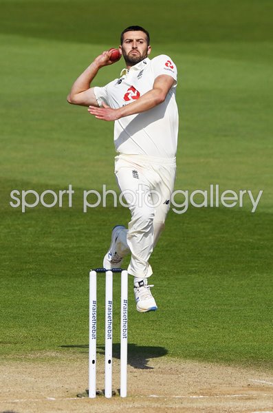 Mark Wood England bowls v West Indies Southampton 2020