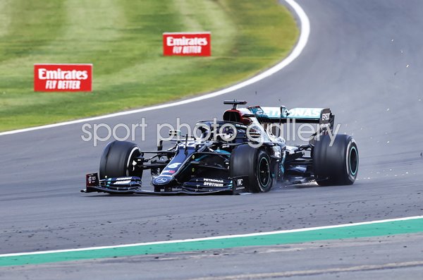 Lewis Hamilton Great Britain last lap puncture Silverstone GP 2020