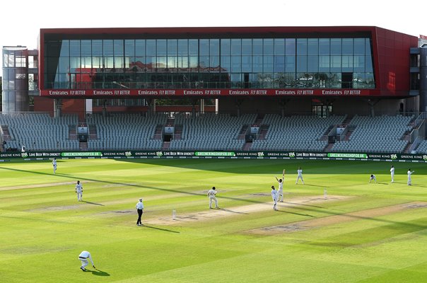 Chris Woakes England celebrates win v Pakistan Old Trafford 2020