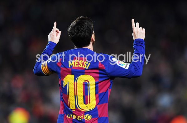 Lionel Messi Barcelona v Real Sociedad Camp Nou La Liga 2020