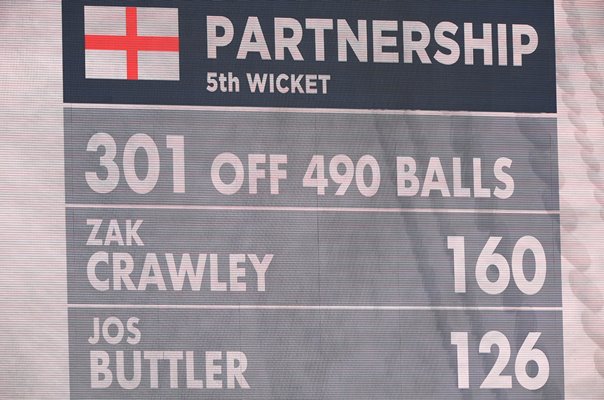 Zak Crawley & Jos Buttler 300 Partnership England v Pakistan 2020