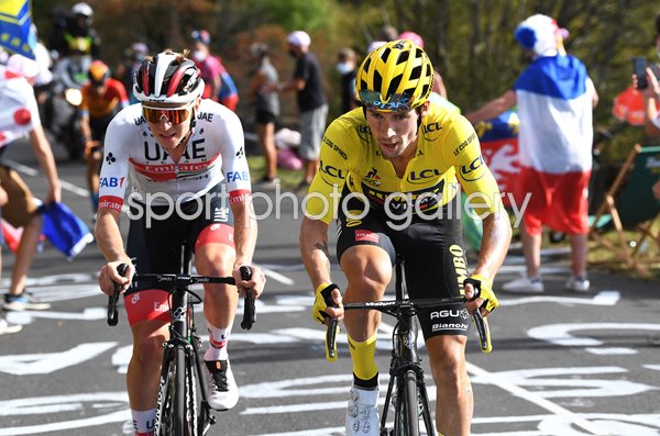 Tadej Pogacar & Primoz Roglic Stage 13 Tour de France 2020