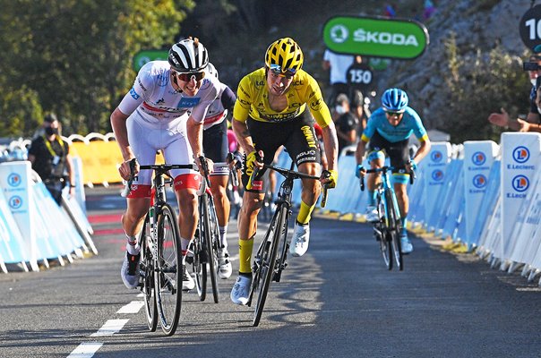 Tadej Pogacar beats Primoz Roglic Stage 15 Tour de France 2020