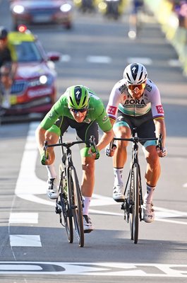 Sam Bennett Green Jersey Battle v Peter Sagan Stage 19 Tour 2020 