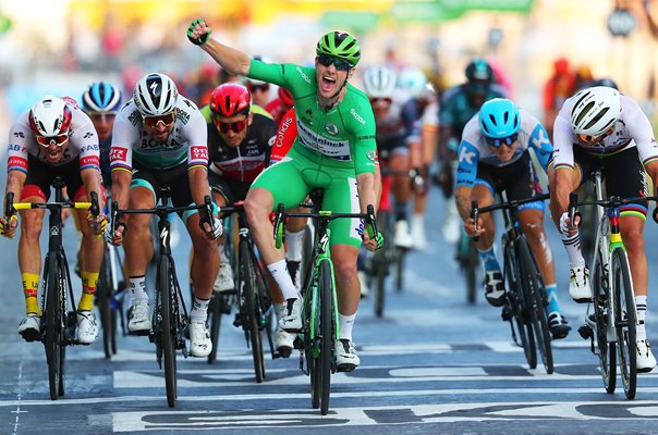 Sam Bennett Ireland celebrates Stage 21 Paris Tour de France 2020