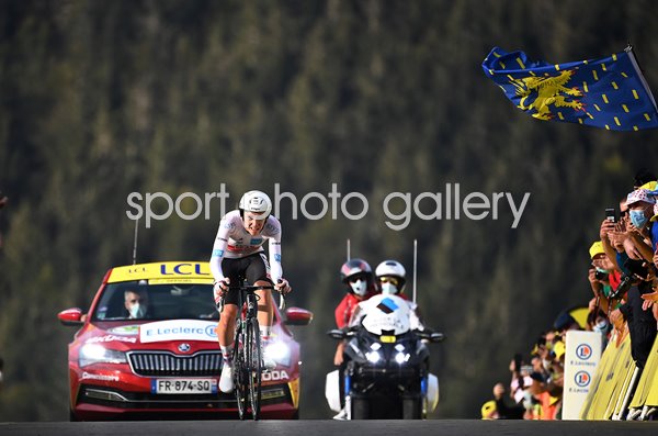 Tadej Pogacar Slovenia Time Trial Finish Tour de France 2020