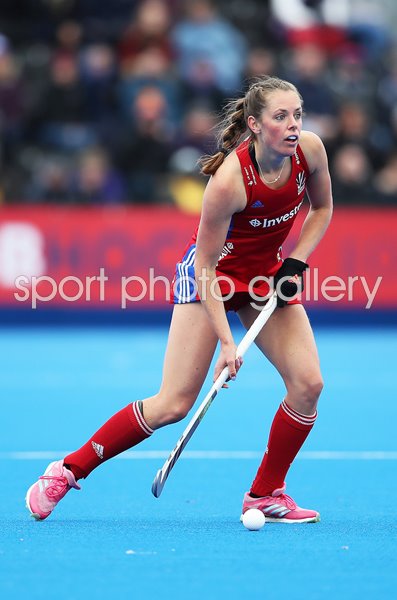 Giselle Ansley Great Britain v Belgium Field Hockey Pro League 2019
