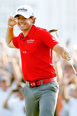 Rory McIlroy celebrates 2012 USPGA win