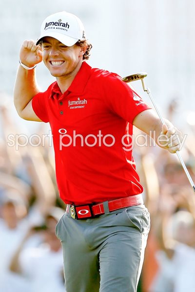 Rory McIlroy celebrates 2012 USPGA win