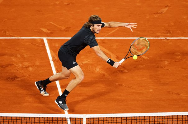 Stefanos Tsitsipas Greece French Open Backhand Volley 2020