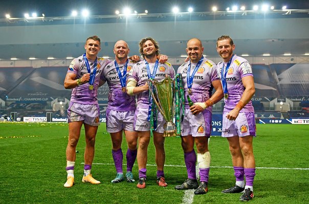 Henry Slade, Jack Yeandle, Alec Hepburn, Ben Moon, Gareth Steenson Exeter Champions Cup 2020