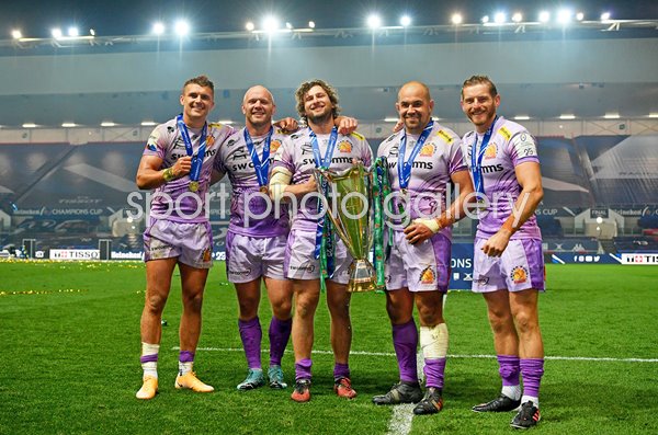 Henry Slade, Jack Yeandle, Alec Hepburn, Ben Moon, Gareth Steenson Exeter Champions Cup 2020