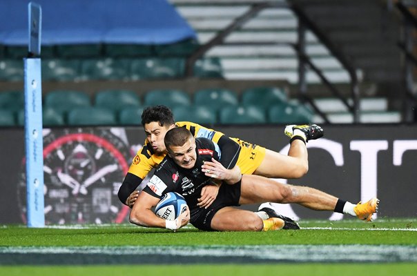 Henry Slade Exeter Chiefs scores v Wasps Twickenham 2020