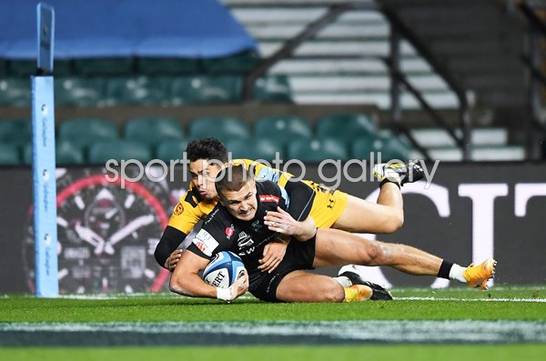 Henry Slade Exeter Chiefs scores v Wasps Twickenham 2020