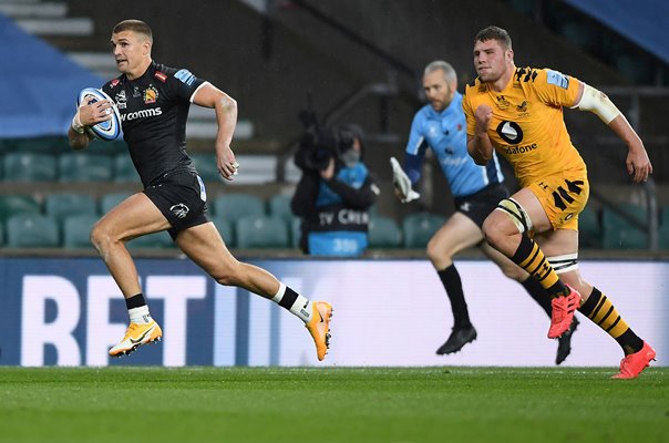 Henry Slade Exeter scores v Wasps Premiership Final Twickenham 2020