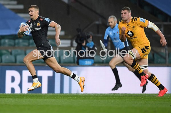Henry Slade Exeter scores v Wasps Premiership Final Twickenham 2020