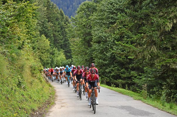 Jonathan Castroviejo leads out Team Ineos Stage 3 Giro 2020