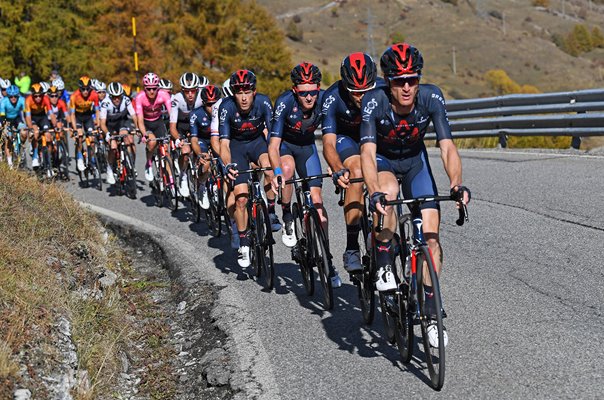Rohan Dennis Australia leads out Team Ineos Stage 20 Giro 2020 