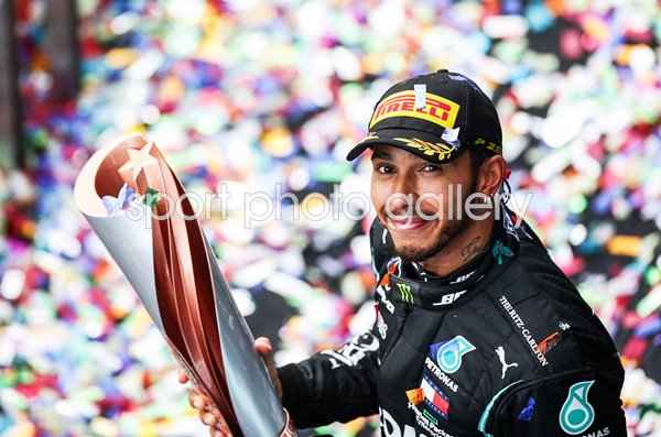 Lewis Hamilton GB & Mercedes wins 7th World F1 Title Istanbul 2020