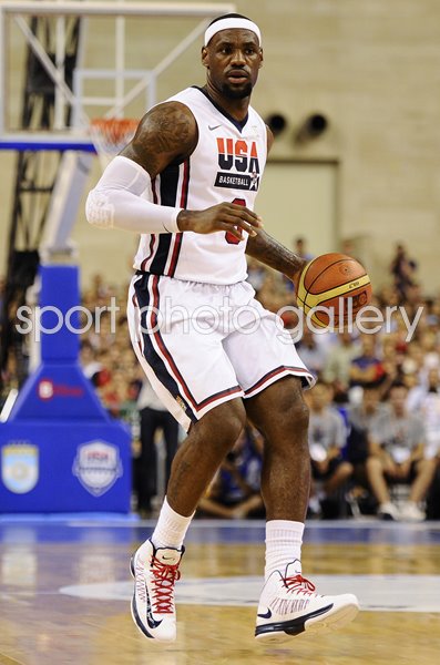 LeBron James USA v Argentina Basketball Exhibition Game 2012