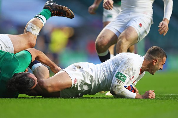 Jonny May England scores v Ireland Autumn Nations Cup 2020