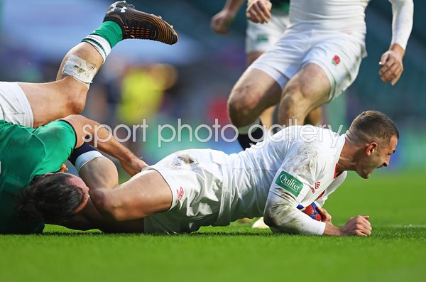 Jonny May England scores v Ireland Autumn Nations Cup 2020