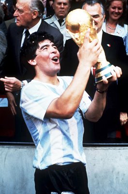 Diego Maradona Agentina World Cup Winning Captain 1986