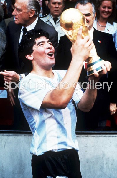Diego Maradona Agentina World Cup Winning Captain 1986