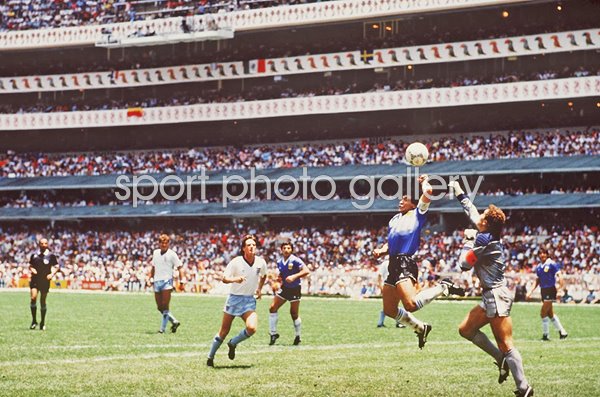 Diego Maradona Argentina Hand of God v England World Cup 1986