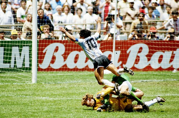 Diego Maradona Argentina v West Germany World Cup Final 1986