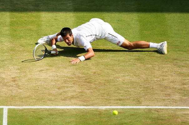 Novak Djokovic Serbia v Juan Martin Del Potro Wimbledon 2013