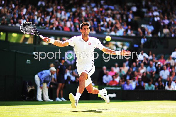 Novak Djokovic Serbia v Gilles Simon Wimbledon 2014