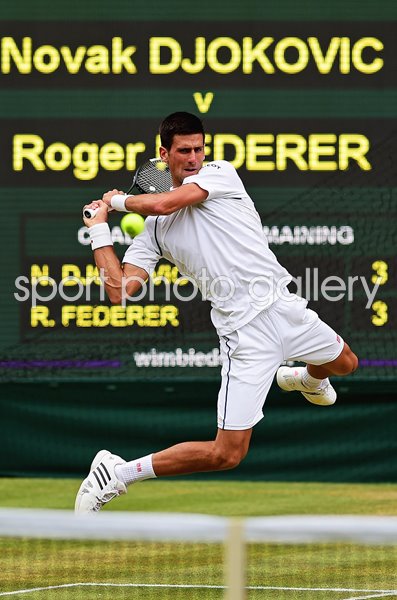 Novak Djokovic Serbia v Roger Federer Wimbledon Final 2015