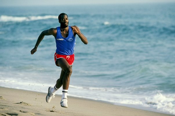 Ed Moses USA 400m Hurdles Legend Beach Training