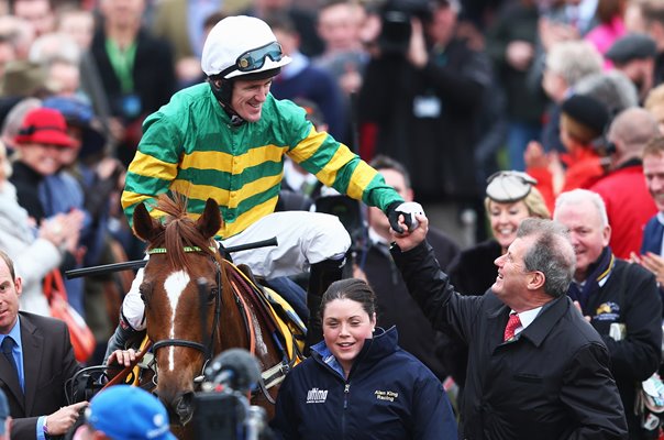 Tony McCoy & JP McManus celebrate Ryanair Steeplechase win Cheltenham 2015