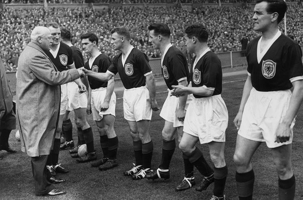 Tommy Docherty Scotland v England Wembley 1957