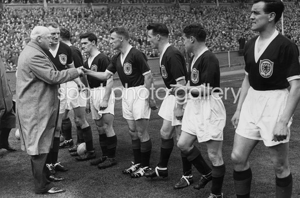 Tommy Docherty Scotland v England Wembley 1957