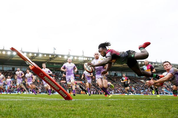 Gabriel Ibitoye Harlequins scores v Exeter Chiefs Premiership Rugby 2020