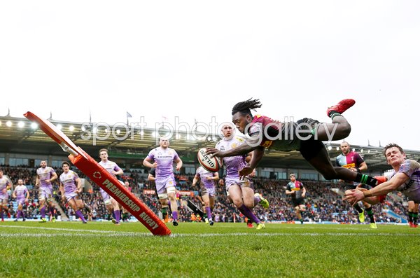 Gabriel Ibitoye Harlequins scores v Exeter Chiefs Premiership Rugby 2020