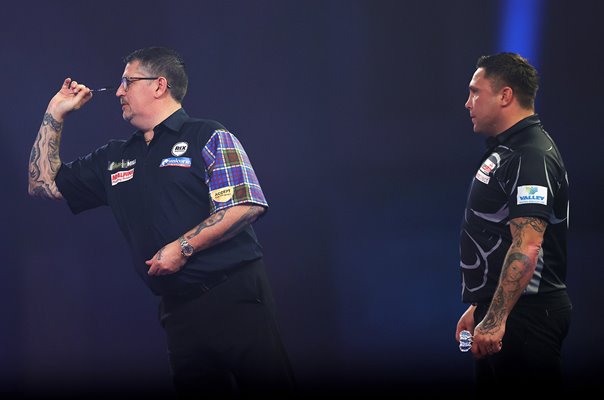 Gerwyn Price Wales v Gary Anderson Scotland PDC World Darts Final 2021