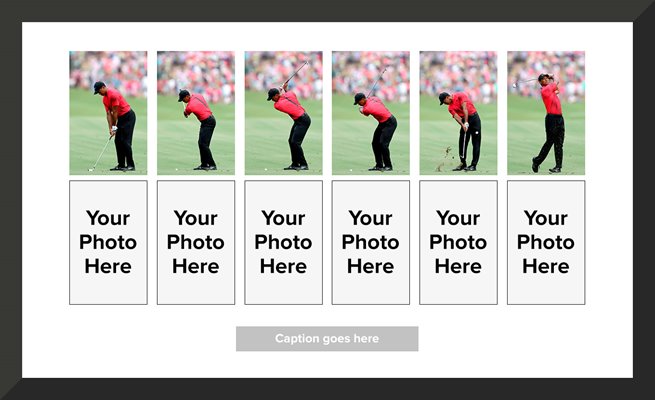 Tiger Woods Golf Swing Comparison Collage Front View