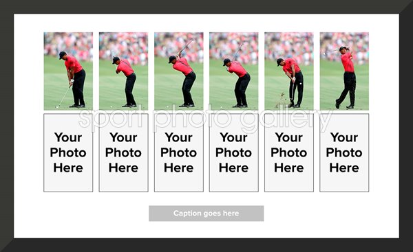 Tiger Woods Golf Swing Comparison Collage Front View
