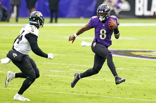 Quarterback Lamar Jackson Baltimore Ravens v Jacksonville Jaguars 2020