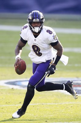 Lamar Jackson Baltimore Ravens v Tennessee Titans Playoffs 2021