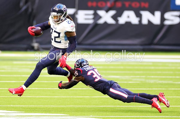 Derrick Henry Tennessee Titans v Keion Crossen Houston Texans 2021