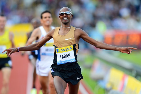 Mo Farah Aviva Birmingham Grand Prix 2012