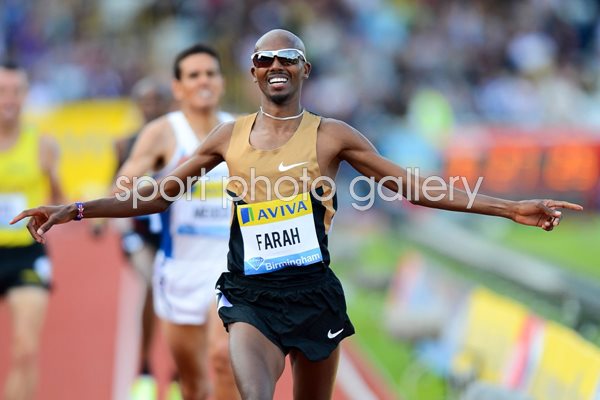Mo Farah Aviva Birmingham Grand Prix 2012