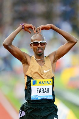 Mo Farah " Mobot" Aviva Birmingham Grand Prix 2012