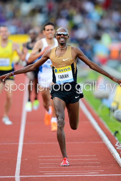Mo Farah Aviva Birmingham Grand Prix 2012